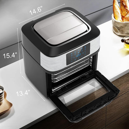 Air Fryer Oven Large 20 QT, Multifunctional 10-In-1 Airfryer Toaster Combo | Family Size, 3 Cooking Racks, Big Window, Rotisserie, Dehydrate, Bake, Reheat, 90-400F, Auto Shutoff, 1800W ETL Rated2