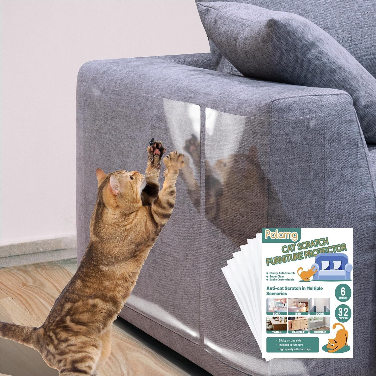 polamg-cat-scratch-furniture-protector-12-pack-clear-sofa-guards-12-clear-sheets-2-sizes-52-twist-pins-self-adhesive-cuttable-not-recommended-leather-faux-leather-velvet-microfiber