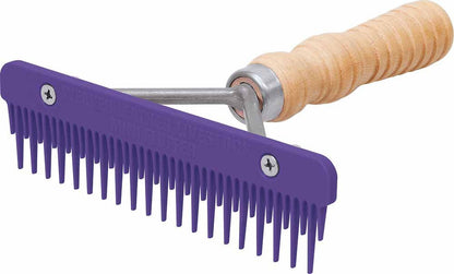 Weaver Leather Mini Fluffer Comb with Wood Handle, Purple1