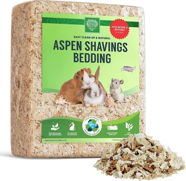 Small Pet Select Premium Natural Aspen Bedding, Animal Bedding for Small Indoor and Outdoor Pets, Made in the USA, Jumbo Size 141 L Pack | Natural Wood Bedding, Low Dust, Odor Control, Made in USA, for Indoor & Outdoor Rabbits, Hamsters & Small Pets7