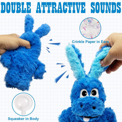 Donkey Squeaky Plush Dog Toy for Small Medium Large Dogs, Blue | Stuffed Plush, Crinkle, Squeaky, Lightweight, for Tug and Chew, Indoor Outdoor Play Keep Dog Busy, Birthday Gift2
