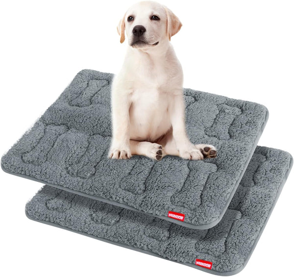 Dog Bed Crate Mat(36" X 23"), Soft Plush Dog Bed Pad Machine Washable Crate Pad, Dog Sleeping Mat with anti Slip Bottom | Machine Washable Crate Pad, Dog Sleeping Mat with anti Slip Bottom12