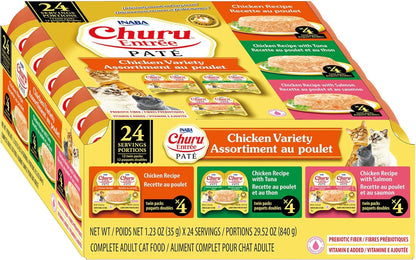 INABA Churu Entree Pate Wet Cat Food Cup, Tuna Variety, 12Ct | Complete & Balanced Wet Cat Food, Digestive Support, Immune Support, 84% Moisture, Soft Pate, 12 X 2.46 Oz Twin Cups7
