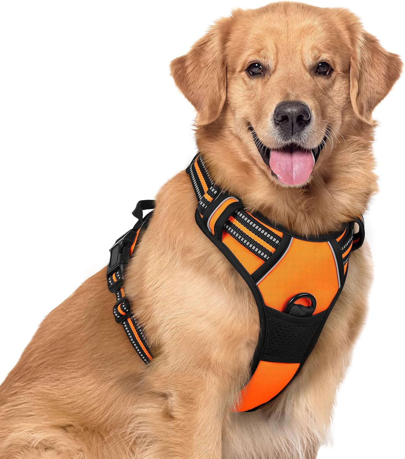 rabbitgoo-dog-harness-no-pull-for-large-dogs-with-2-leash-clips-pet-vest-no-choke-with-handle-adjustable-soft-padded-reflective-easy-control-for-walking-black-large