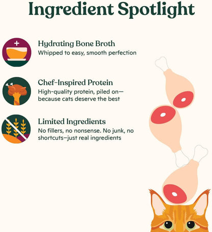 Made by Nacho Lickable Cat Treats Mousse Tubes 12 Count with Bone Broth Chicken Recipe (.5 Oz) No Grains, Corn, Wheat or Soy5