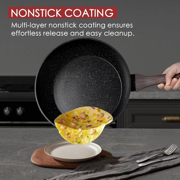 Pots and Pans Set Non Stick 31 Piece Kitchen Nonstick Cooking Cookware Sets with Grill Pan Saucepan Baking Sheet Utensil, Black3