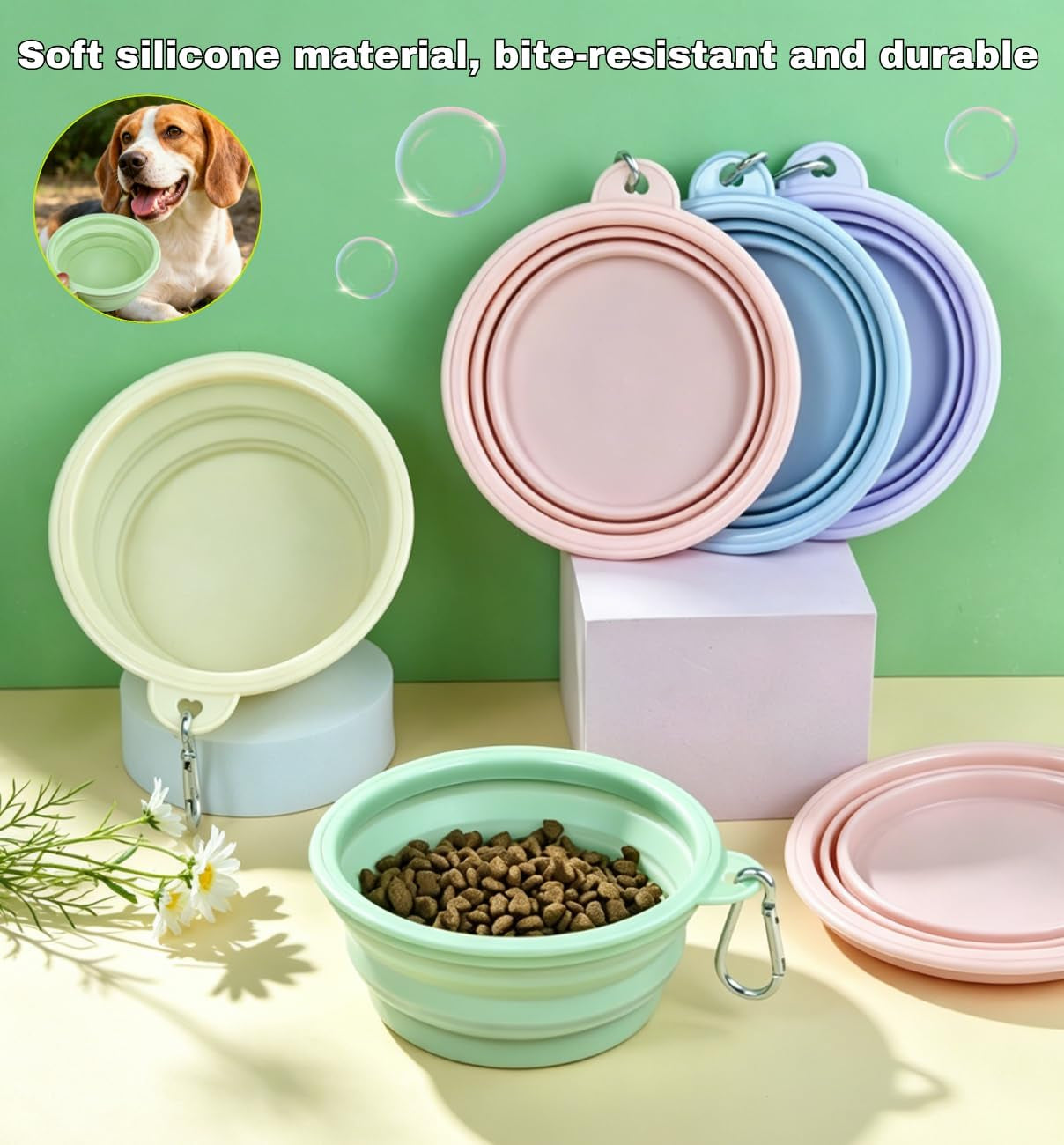 collapsible-pet-bowl-travel-food-water-bowlgreenpinkblue-food-grade-silicone-bpa-free-soft-durable-collapsible-with-carabiner-for-travel-non-slip-base-easy-to-rinse-clean