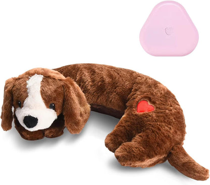 Moropaky Heartbeat Toy Puppy Heartbeat Stuffed Animal Heartbeat Plush Toy for Puppy, Dog Heartbeat Toy for Pet Anxiety Relief Behavioral Sleep Aid Crate Kennel Training Puppy Cuddly Comfort Toy…1