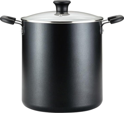 Specialty Nonstick Stockpot with Lid 12 Quart, Oven Broiler Safe 350F, Stay-Cool Handles, Kitchen, Cookware, Pots and Pans, Stock Pot, Soup Pot, Cooking Pot, Dishwasher Safe, Black1