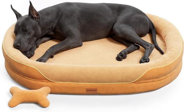 CWAWZ XL Orthopedic Dog Bed, Extra Large Dog Bed, Dog Sofa for Large Sized Dogs with Full-Surround Bolsters, Dual-Sided Dog Cooling Bed with Memory Foam, Washable Sofa with Nonslip Bottom, Light Grey15