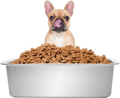 Kichwit 1.8 Gallons Large Dog Bowl, Stainless Steel Pan | Food Grade, Dishwasher Safe7