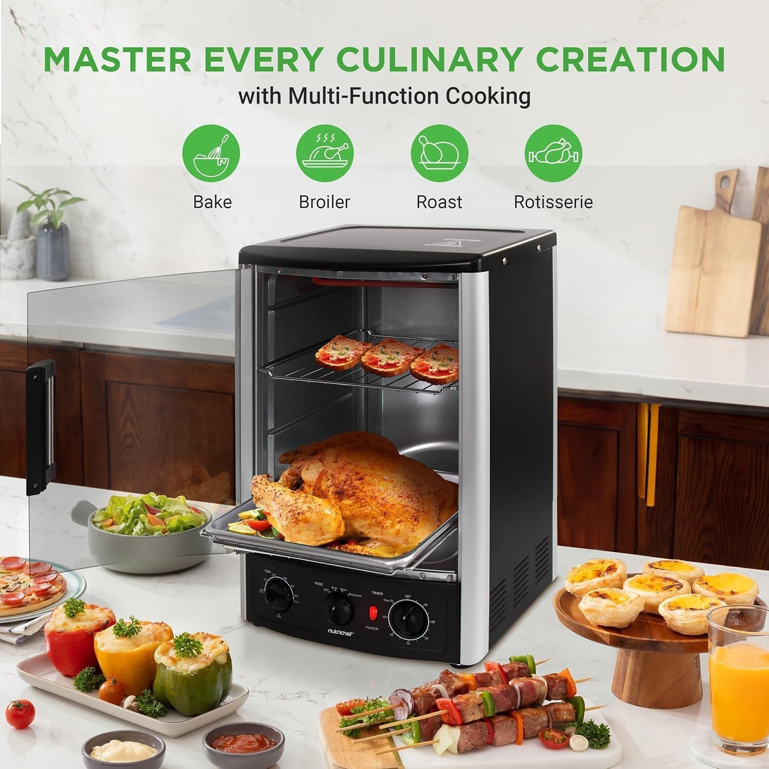 vertical-countertop-oven-with-rotisserie-bake-broil-kebab-rack-functions-adjustable-settings-2-shelves-1500w-thanksgiving-turkey-includes-grill-kebab-skewer-racks-bake-pan