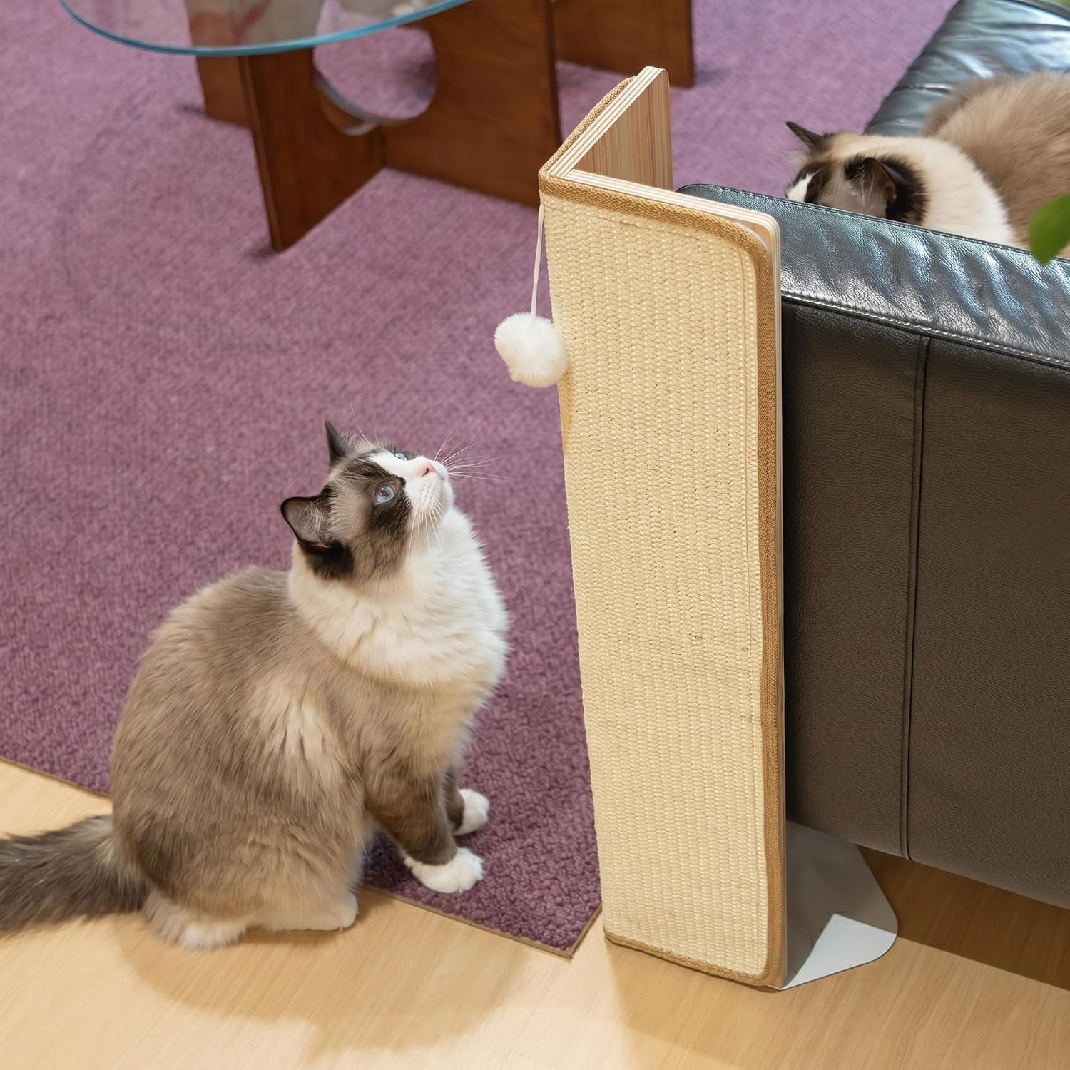 petkaray-27-9-cat-scratching-post-for-couch-corner-furniture-protector-under-furniture-cat-scratcher-natural-sisal-scratch-pad-anti-scratch-couch-protector-for-indoor-cats-with-toy-ball
