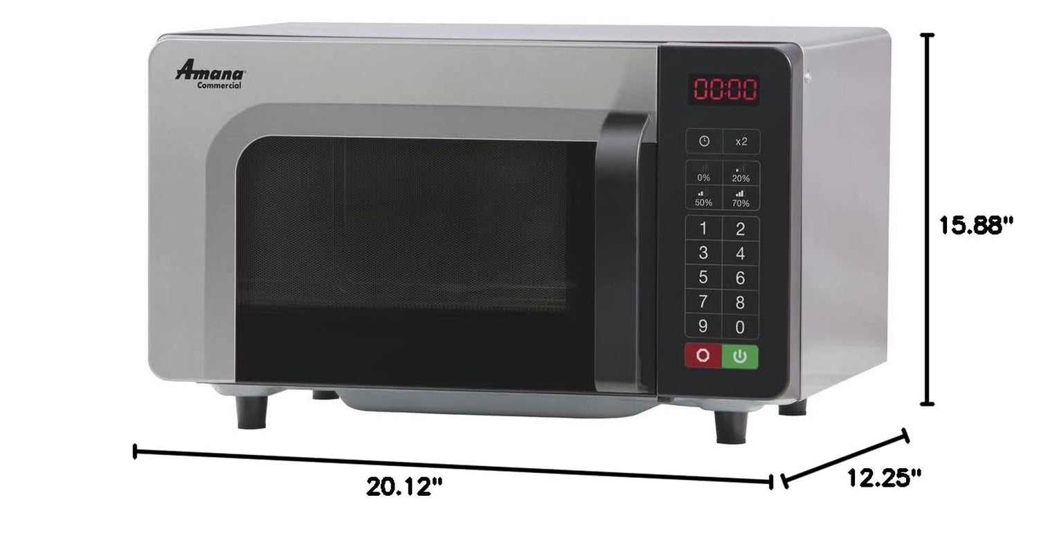 rms10tsa-1000-watt-heavy-duty-countertop-commercial-microwave-oven-with-push-button-controls-for-restaurant-buffet-catering-0-8-cu-ft-20w-x-16-1-2d-x-12-1-4h-stainless-steel-120v-nsf