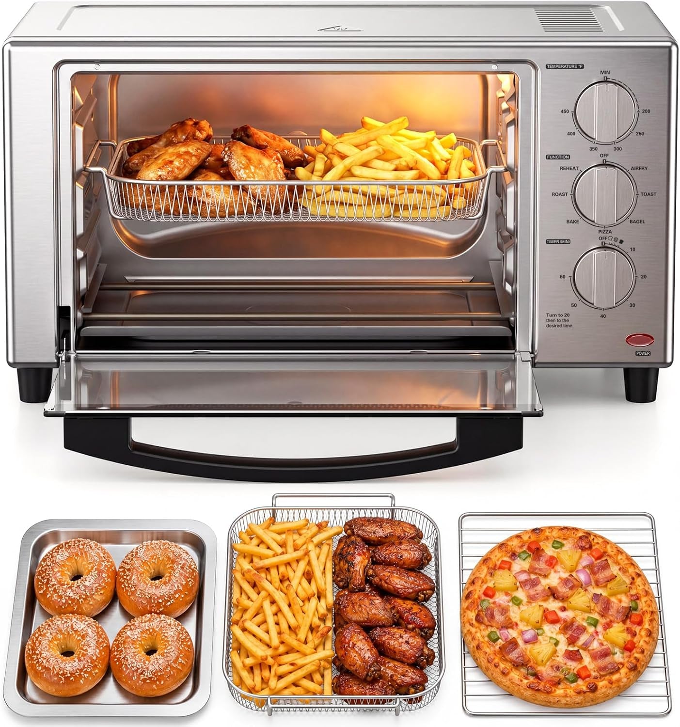 23-qt-air-fryer-toaster-oven-7-in-1-convection-oven-countertop-airfry-toast-pizza-bagel-bake-roast-fits-12-pizza-stainless-steel-easy-to-clean