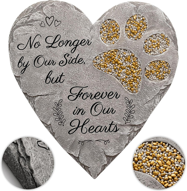 OBSI Dog Memorial Gifts for Loss of Dog Sympathy Gift - Rainbow Bridge Dog Memorial Stone for Remembrance Dog Passing Away Sympathy Gifts - Thoughtful Pet Loss Gifts - Gray7