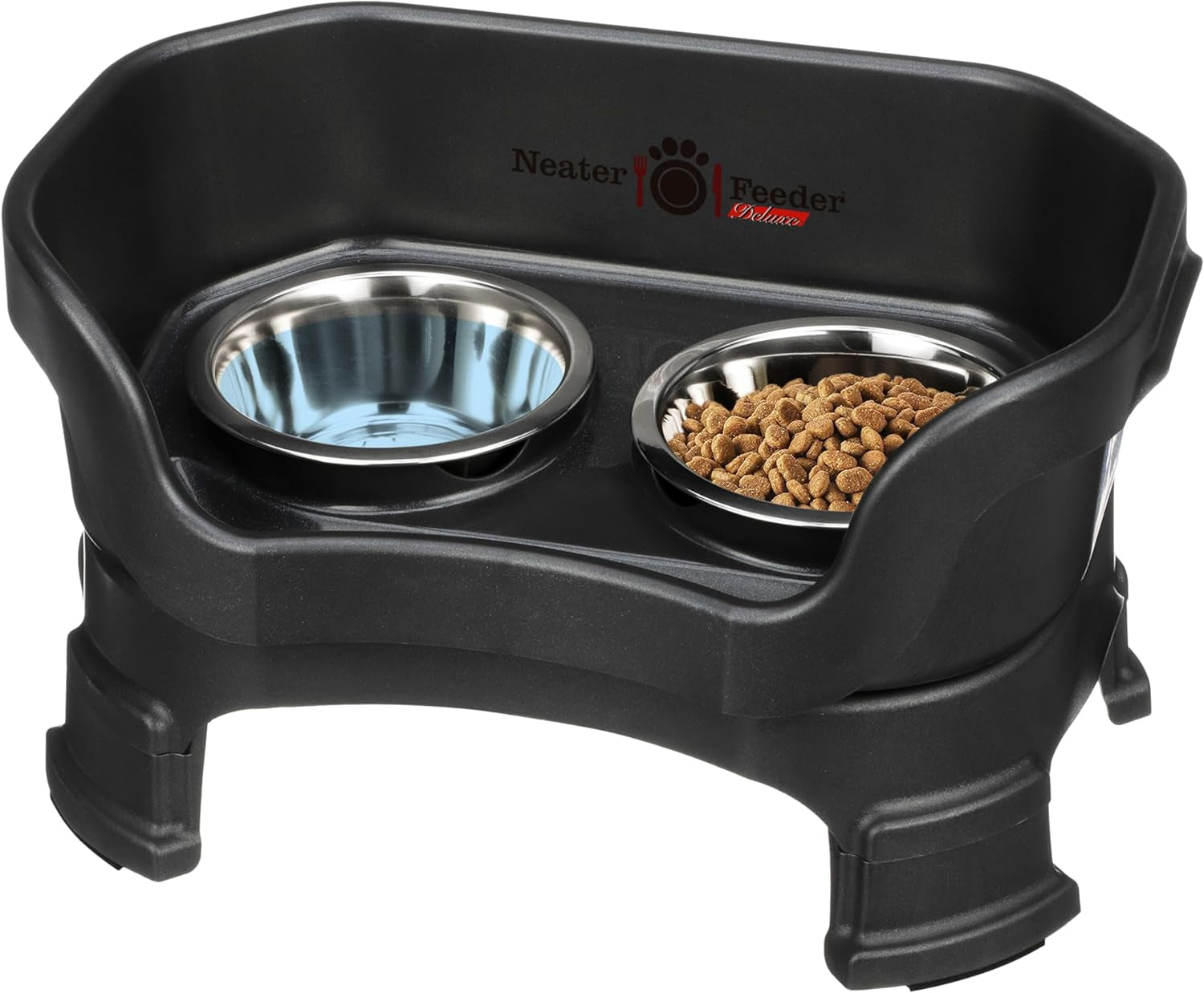 neater-feeder-deluxe-mess-proof-elevated-dog-bowls-for-small-dogs-up-to-19-lbs-2-height-adjustable-6-7-5-no-spill-raised-dog-bowl-stand-stainless-steel-food-bowl-set-made-in-usa-cappuccino