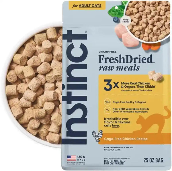 Instinct Freeze Dried Raw Meals, Natural Cat Food, Chicken, 9.5 Oz. Bag | Freshdried Raw, 93% Meat & Organs, 7% Non-Gmo Vegetables, Fruits & Other Wholesome Ingredients, Supports Overall Vitality11