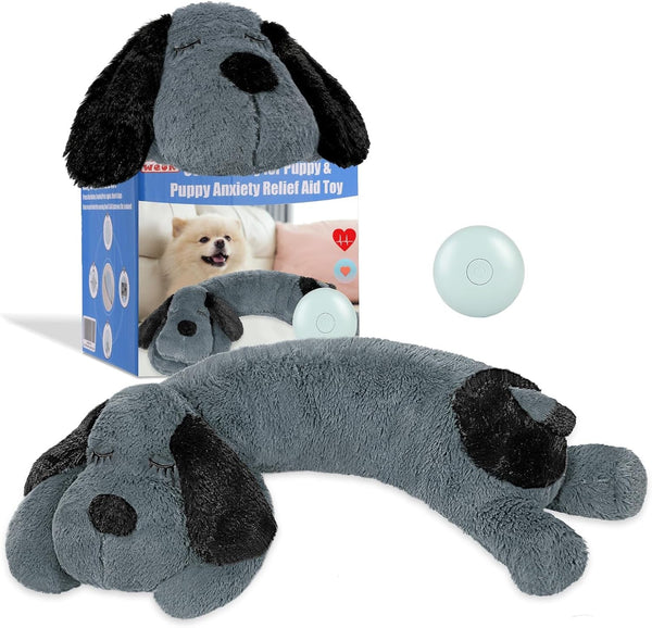 WEOK Heartbeat Puppy Toy, Comfort Cuddler Pillow, Dog Anxiety Relief Calming Aid,Heartbeat Stuffed Toy for Dogs,Puppy Heartbeat Toy Sleep Aid,Dog Heartbeat Toy for Pet17