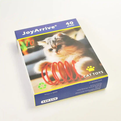 40Pcs 10 Colors Box Stored Springs for Indoor Cats, Cats Coil, Cat Interactive Toys, Cat Swatting Toy, Self-Play Toys, Hunting Toy, Kitten Spring7