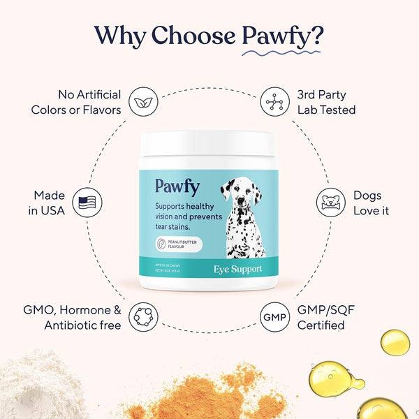 Pawfy Eye Support Soft Chews | Prevent Tear Stains | Support Eyesight | Overall Eye Health | with Luthein, Krill Oil & Astaxanthin6