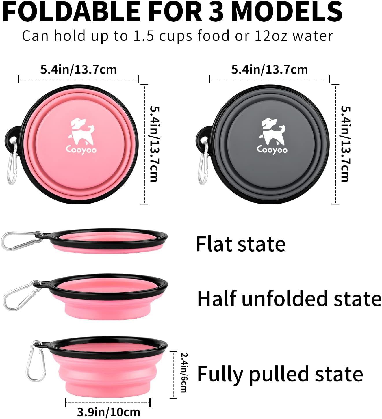 cooyoo-collapsible-dog-bowl-2-pack-collapsible-dog-water-bowls-for-cats-dogs-portable-pet-feeding-watering-dish-for-walking-parking-traveling-with-2-carabiners