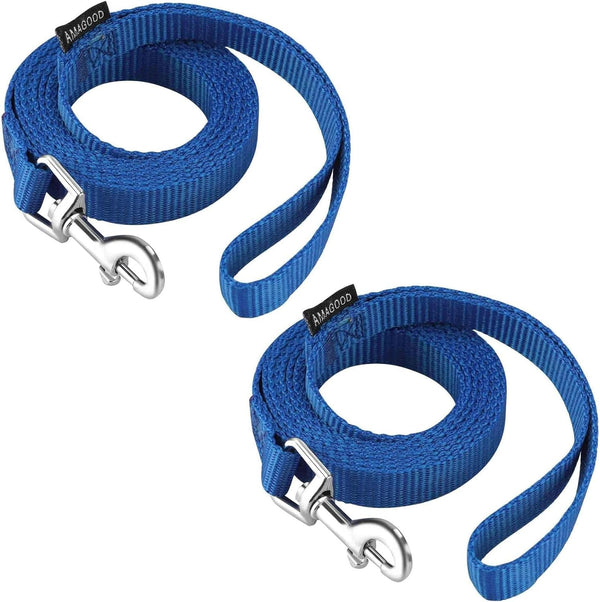 AMAGOOD 6 FT Puppy/Leash, Strong Traditional Style with Easy to Use Collar Hook, Great for Small, Medium and Large Dogs (5/8In X 6 Ft, Purple)58