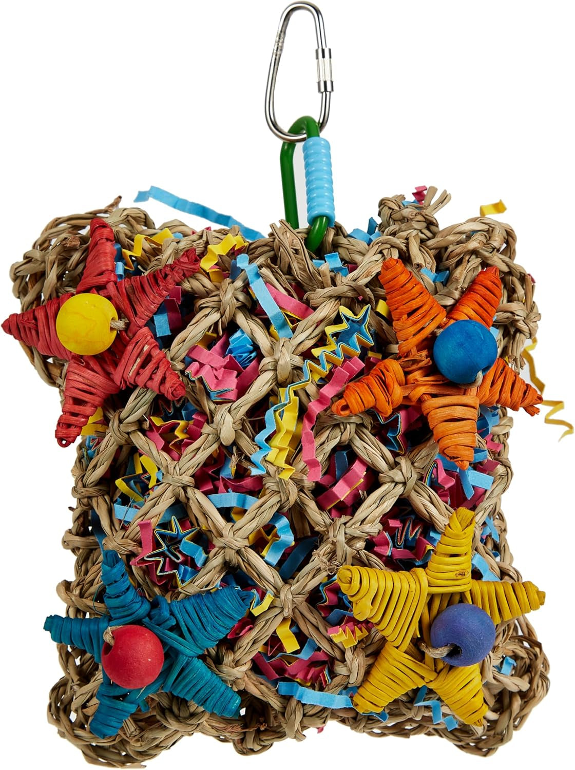 super-bird-creations-sc208-foraging-toy-ideal-for-small-animals-fun-entertaining-animal-toy-pickin-pocket-design-made-with-safe-components-5-x-3-x-7-5