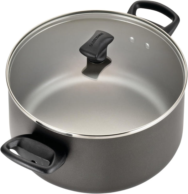 Nonstick Aluminum Pots and Pans Set, 15-Piece | Dishwasher Safe Nonstick Cookware Set with Lids for Everyday Cooking and Easy Cleanup, in Pewter13