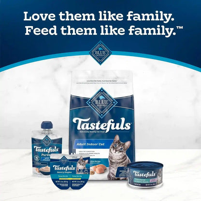 Blue Buffalo Tastefuls Wet Food for Adult Cats, Made with Natural Ingredients, Tuna Entrée, Tender Morsels in Gravy, 3Oz Cans, 4Pack Trial Size9