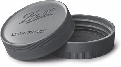 Leak-Proof Plastic Lids for Glass Mason Jars, Used for Canning, Pickling, Juice, Jam, Jelly (Wide, 6 Count (Pack of 2))3