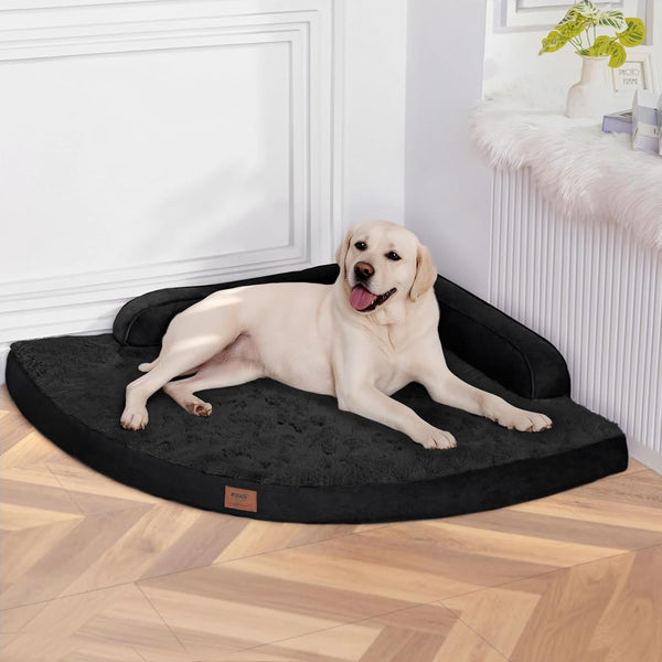 MEKIY Orthopedic Waterproof Dog Bed with Sides for Extra Large Sizes Dogs | Egg Crate Foam, Waterproof Liner, Anti-Slip Bottom, Space-Saving, Perfect for Corners and Sofa Edges, 40 X 40 Inch29