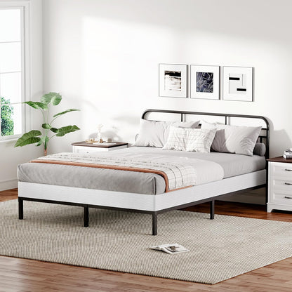 7 Inch Box Spring for Queen Bed, Quick Assembly Queen Size Metal Mattress Foundation with Fabric Cover, Strong Steel Frame, Heavy Duty, Low Profile Bed Frame Base Cama, Queen Upgraded Version2