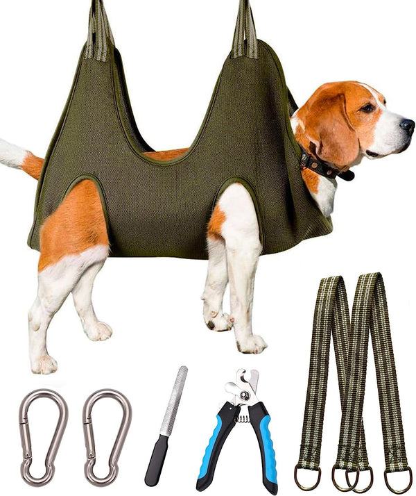 Kkiimatt 10 in 1 Pet Grooming Hammock Harness with Nail Clippers/Trimmer, Nail File, Dog Hammock/Grooming Sling for Nail Trimming/Clipping6