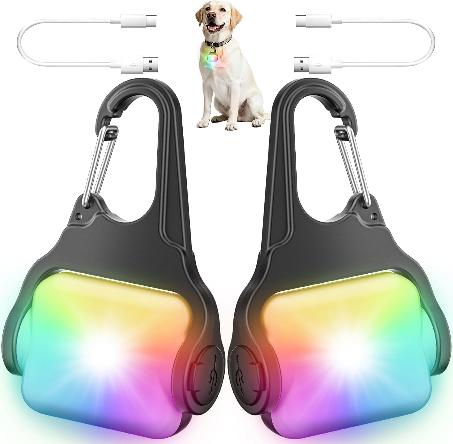 dog-collar-light-2-pack-dog-lights-for-night-walking-4-modes-waterproof-dogs-light-clip-on-rechargeable-led-dogs-walking-lights-for-night-running-camping-climbing-bike
