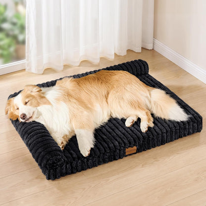 Orthopedic Calming Large Dog Bed Pet Sofa Bed 36''X24'' Grey | 2-Sided Pet Couch Large Sized Dog, Soft Egg-Crate Foam Dog Mat, Waterproof Removable Washable Cover, Nonskid Bottom Cat Bed9