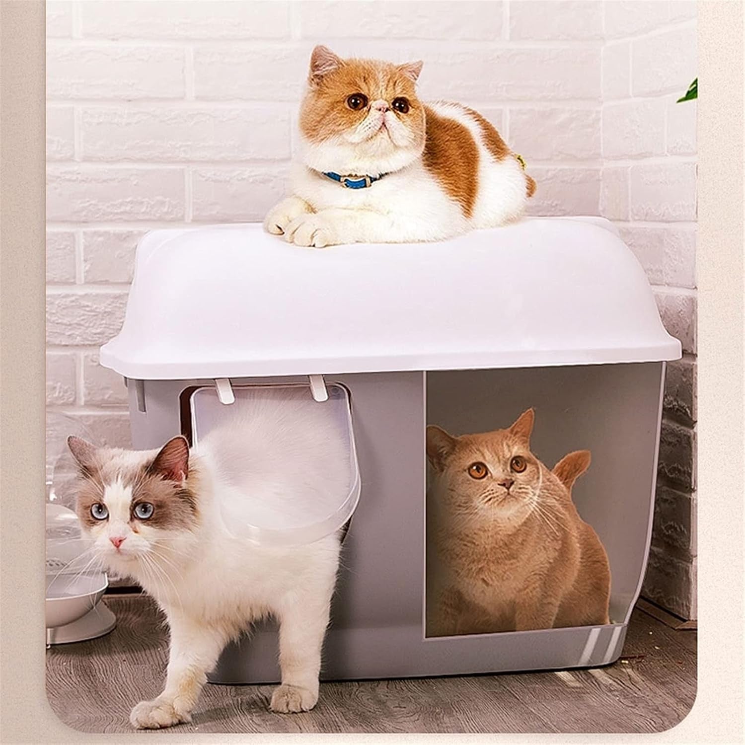 dog-potty-training-toilet-cat-litter-tray-with-corridor-semi-enclosed-box-large-creative-household-outdoor-pet-toilet-supplies-gray