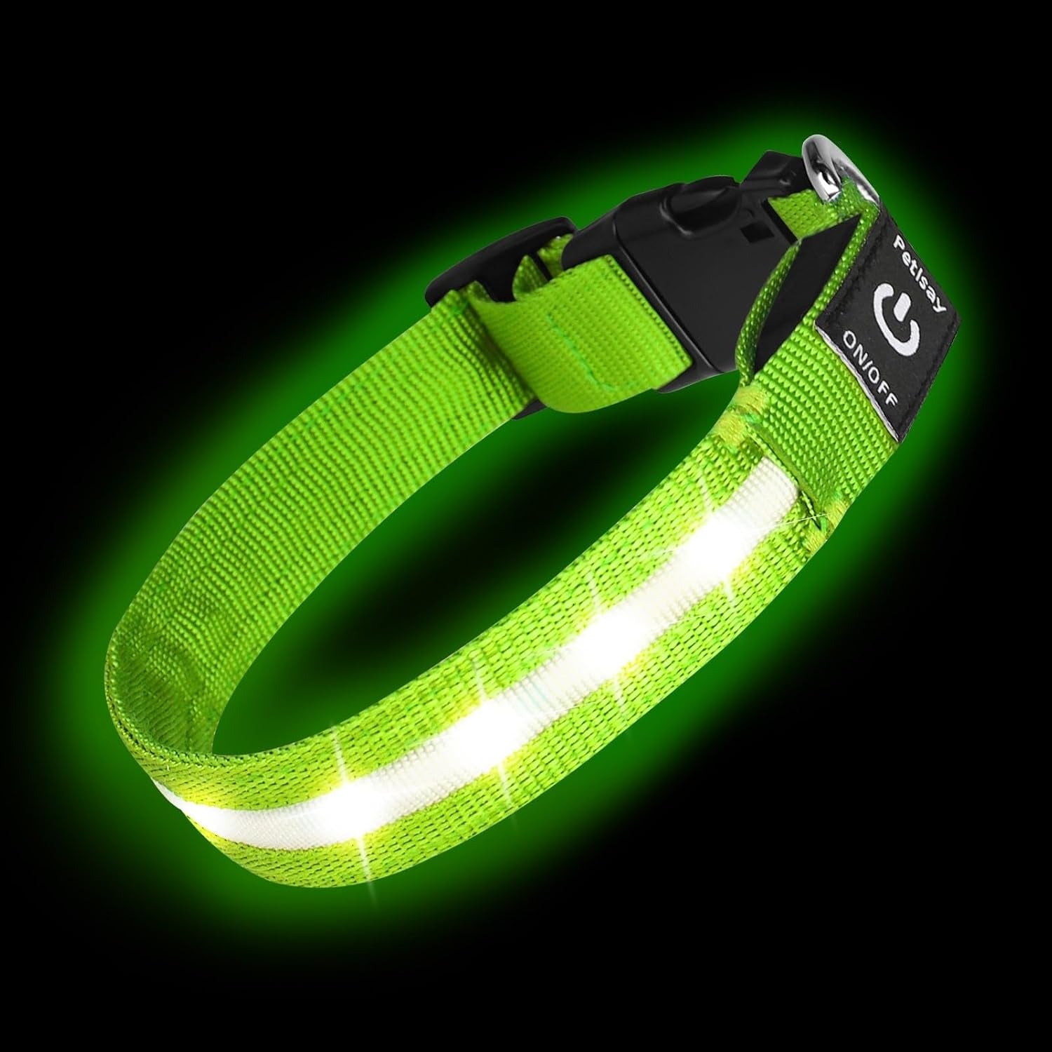 super-bright-led-dog-collar-waterproof-light-up-collarsgreen-medium-lighted-dog-collar-with-adjustable-fit-soft-nylon-comfort-usb-c-rechargeable-glow-in-the-dark-visibility-for-night-walks