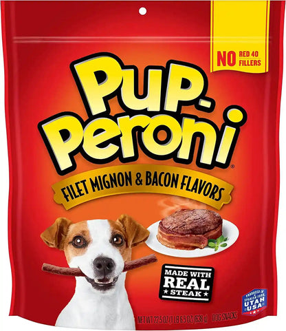 Pup-Peroni Dog Training Treats Made with Real Beef, 8 Bags (5.6 Oz. Each) | Slow Cooked 2.5+ Hours for a Tender Texture & Rich, Meaty Taste. 24% Protein. No Fillers. No Red 40.17