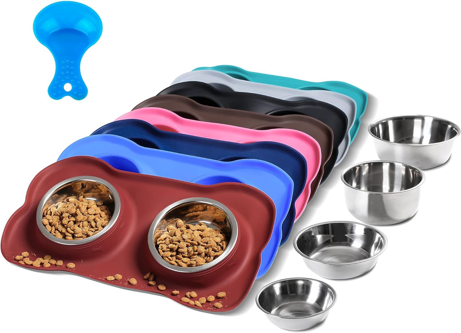 hubulk-pet-dog-bowls-2-stainless-steel-dog-bowl-with-no-spill-non-skid-silicone-mat-pet-food-scoop-water-and-food-feeder-bowls-for-feeding-small-medium-large-dogs-cats-puppies-s-pink