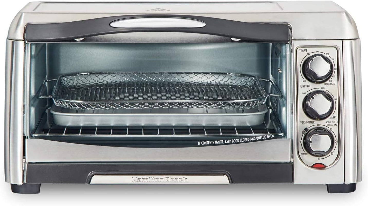 air-fryer-countertop-toaster-oven-with-large-capacity-fits-6-slices-or-12-pizza-4-cooking-functions-for-convection-bake-broil-easy-access-sure-crisp-stainless-steel-31323