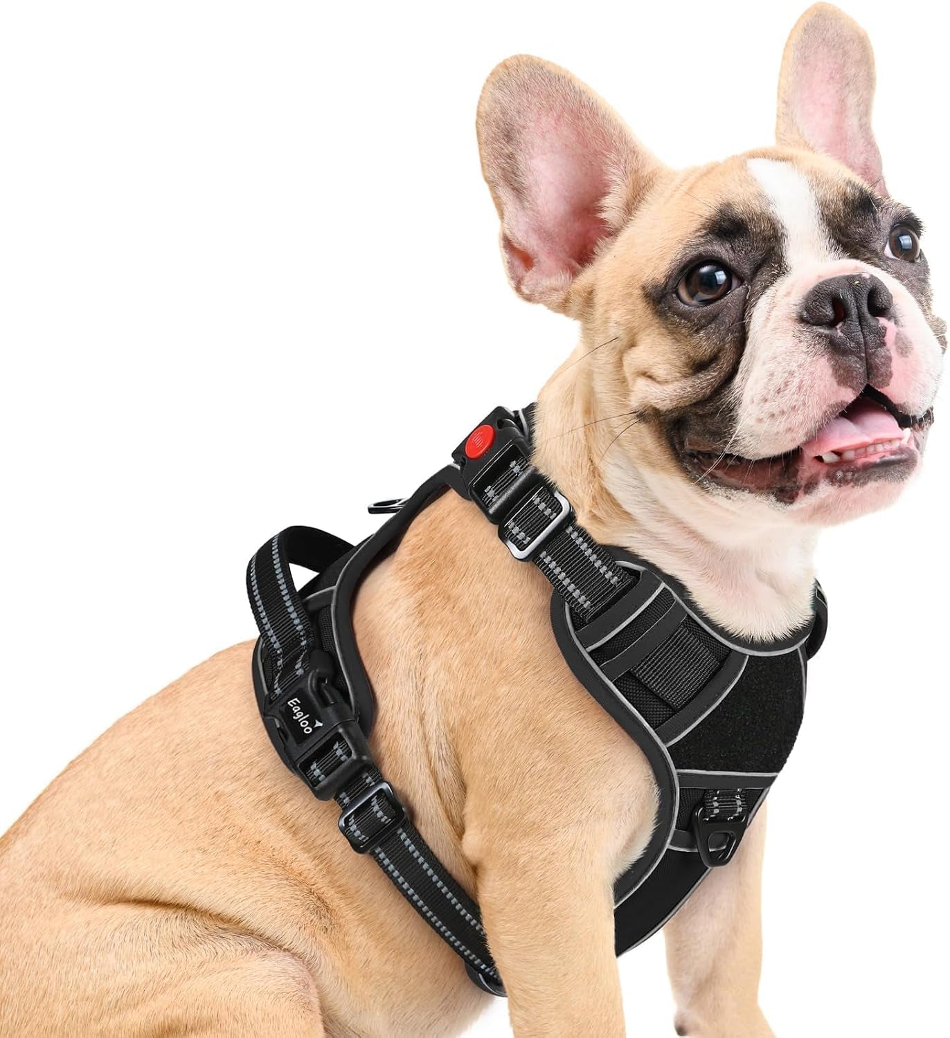 eagloo-dog-harness-no-pull-for-large-dogs-easy-on-off-with-3-buckles-no-choke-with-front-clip-adjustable-fit-molle-system-reflective-vest-easy-control-for-walking-black-large