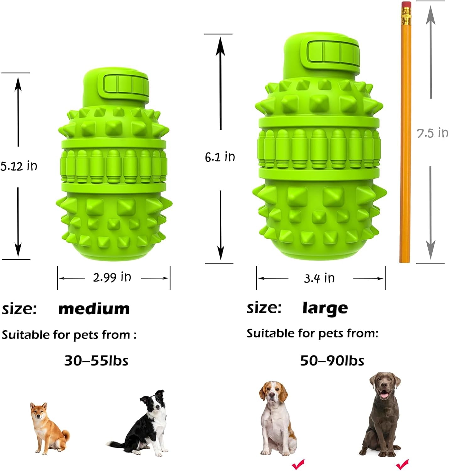 piffzedo-dog-toys-for-aggressive-chewers-interactive-natural-rubber-chew-squeaky-toy-for-large-medium-breed-dog-toothbrush-tough-durable-green-large