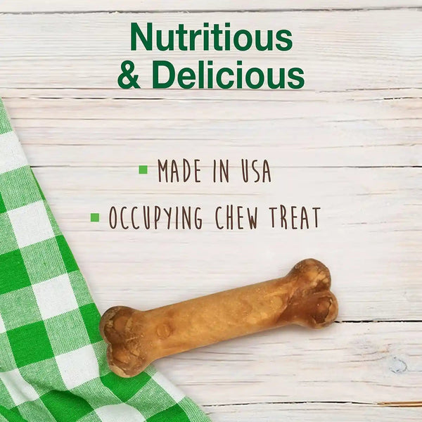 Nylabone Healthy Edibles Natural Chews, Long Lasting Dog Bones, Healthy Dog Treats, Bacon Flavor, X-Small (8 Count)3