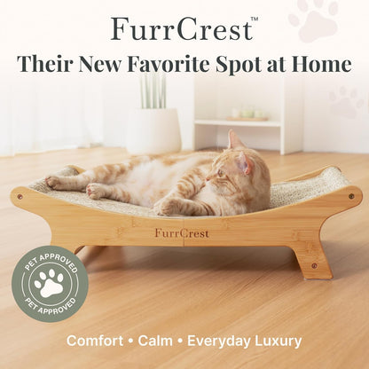 XL Sisal Cat Scratcher Bed with Elevated Hammock for Indoor Cats, Replaceable Natural Sisal Pad, Large Cat Lounge, Anti-Slip No-Wobble Bamboo Frame, Olive Green9