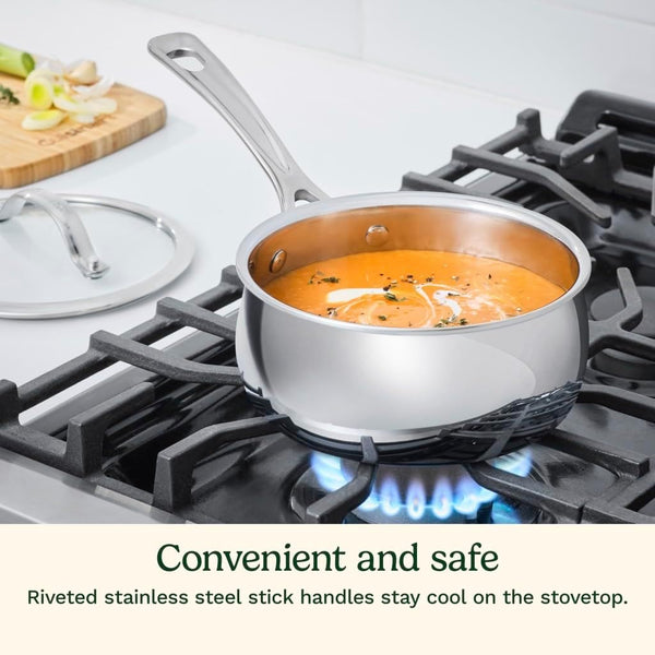 12-Piece Pureclad™ Triple-Ply Stainless Steel Cookware Set, PCT-128