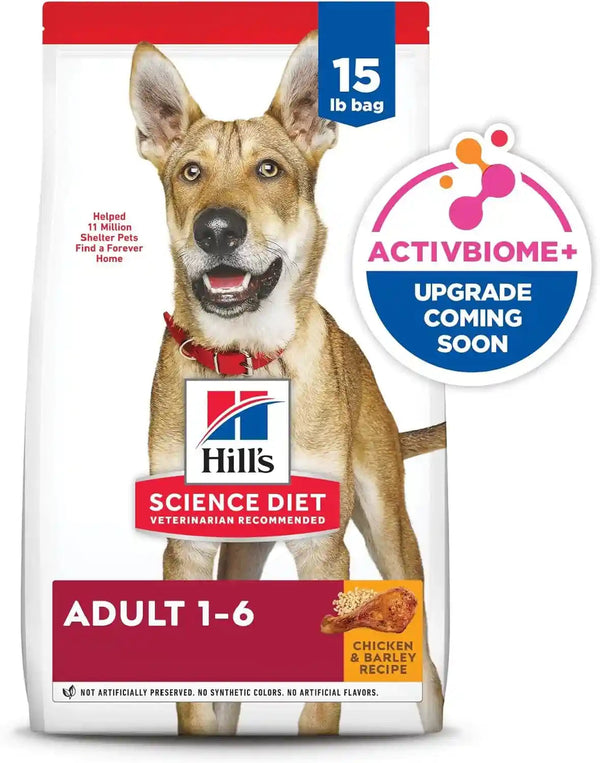 Hill'S Science Diet Adult 1-6 Dry Dog Food | #1 Veterinarian Recommended, Chicken & Barley, 15 Lb. Bag14