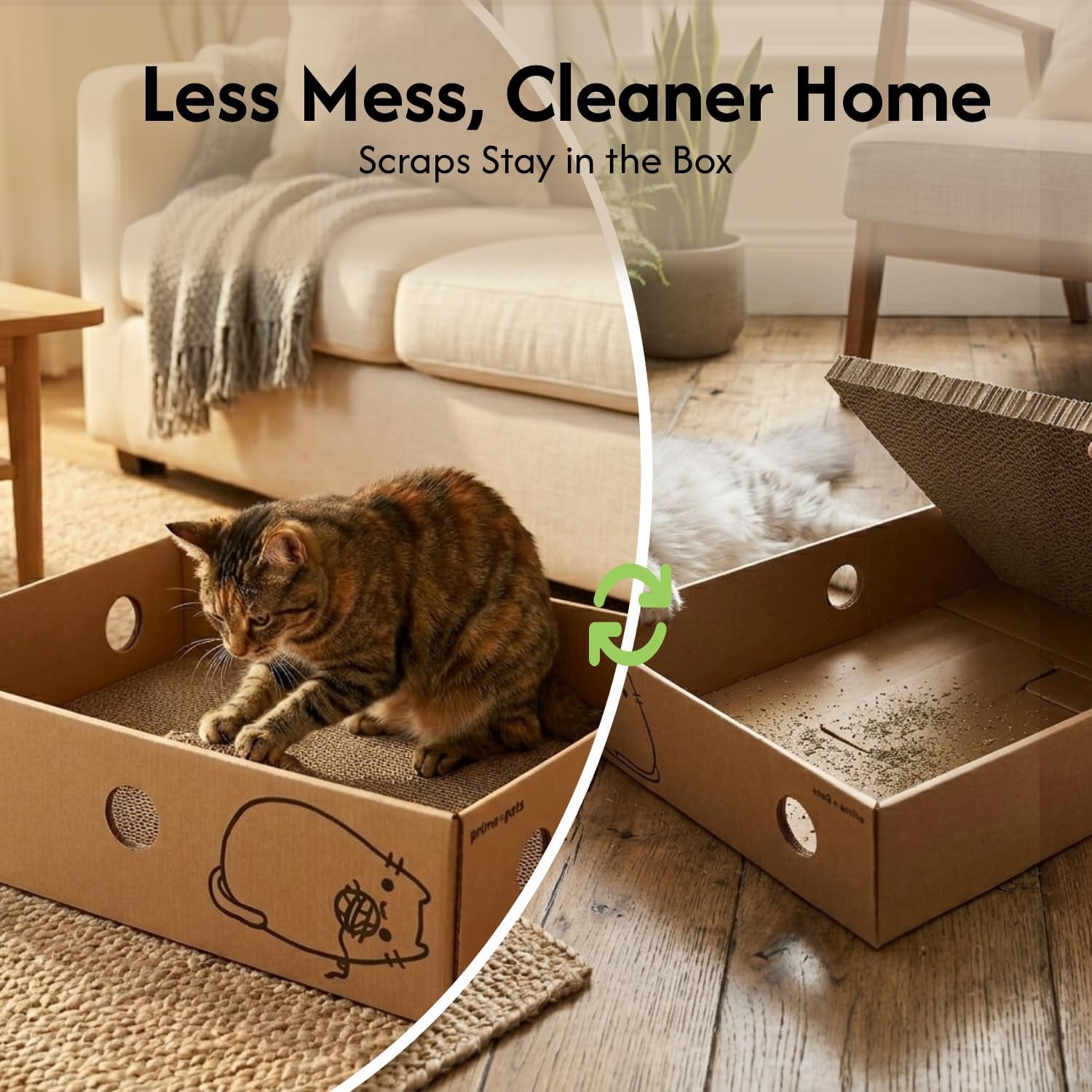 primepets-cardboard-cat-scratcher-box-xl-5-pack-pads-indoor-cats-bed-17x13x5-size-reversible-pads-smart-hole-design-catnip-included-low-mess-furniture-protection-multi-cat-friendly