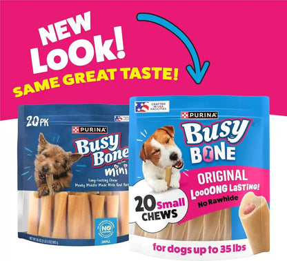 Purina Busy Made in USA Facilities Small Breed Dog Bones, Mini - 20 Ct. Pouch2