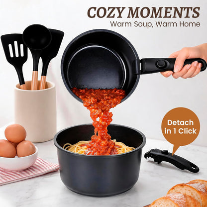20-Piece Ceramic Nonstick Cookware Set | Detachable Handle, Stackable for RV | Oven & Dishwasher Safe8